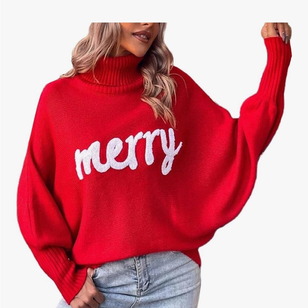 Red 'Merry' Women's Sweater